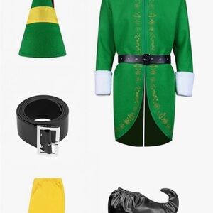 NEW Adult Medium Green Elf Costume with Accessories as shown